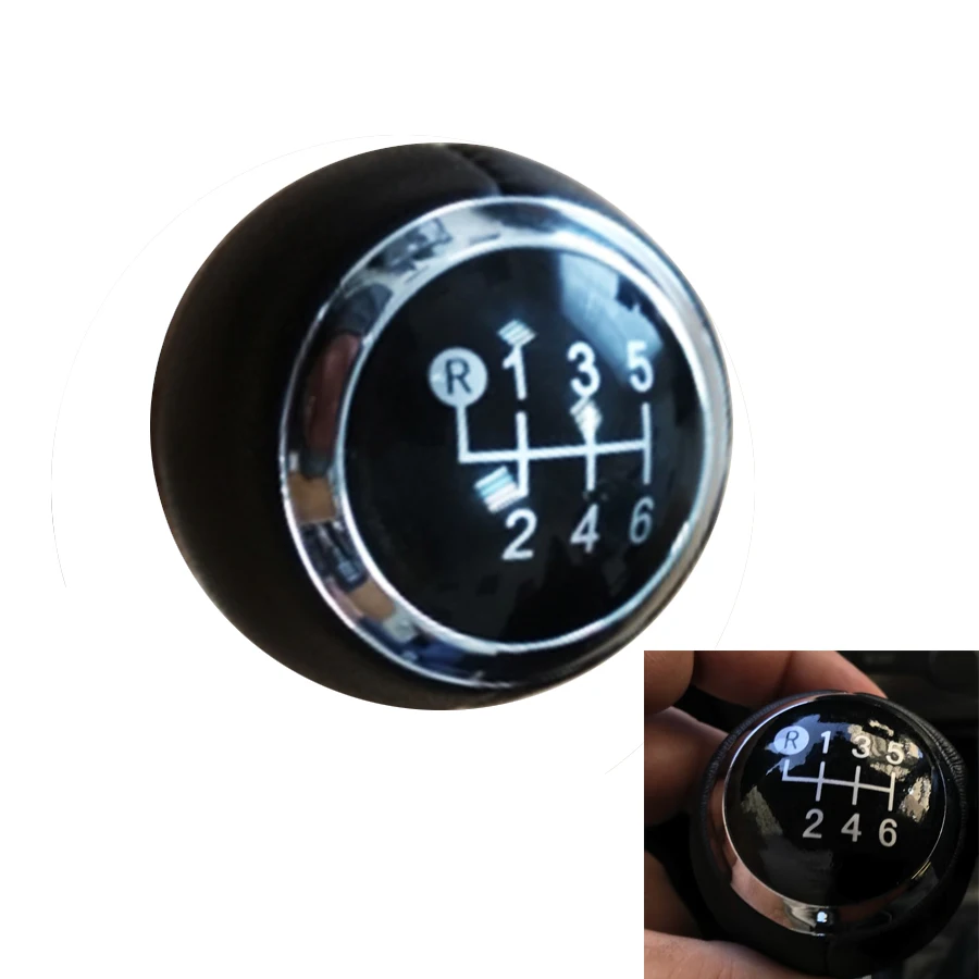 6 speed Black Gear Shift Knob for TOYOTA AVENSIS YARIS RAV4 D4D URBAN AURIS Corolla 1.8MT 07-13 Shifter Lever Headball