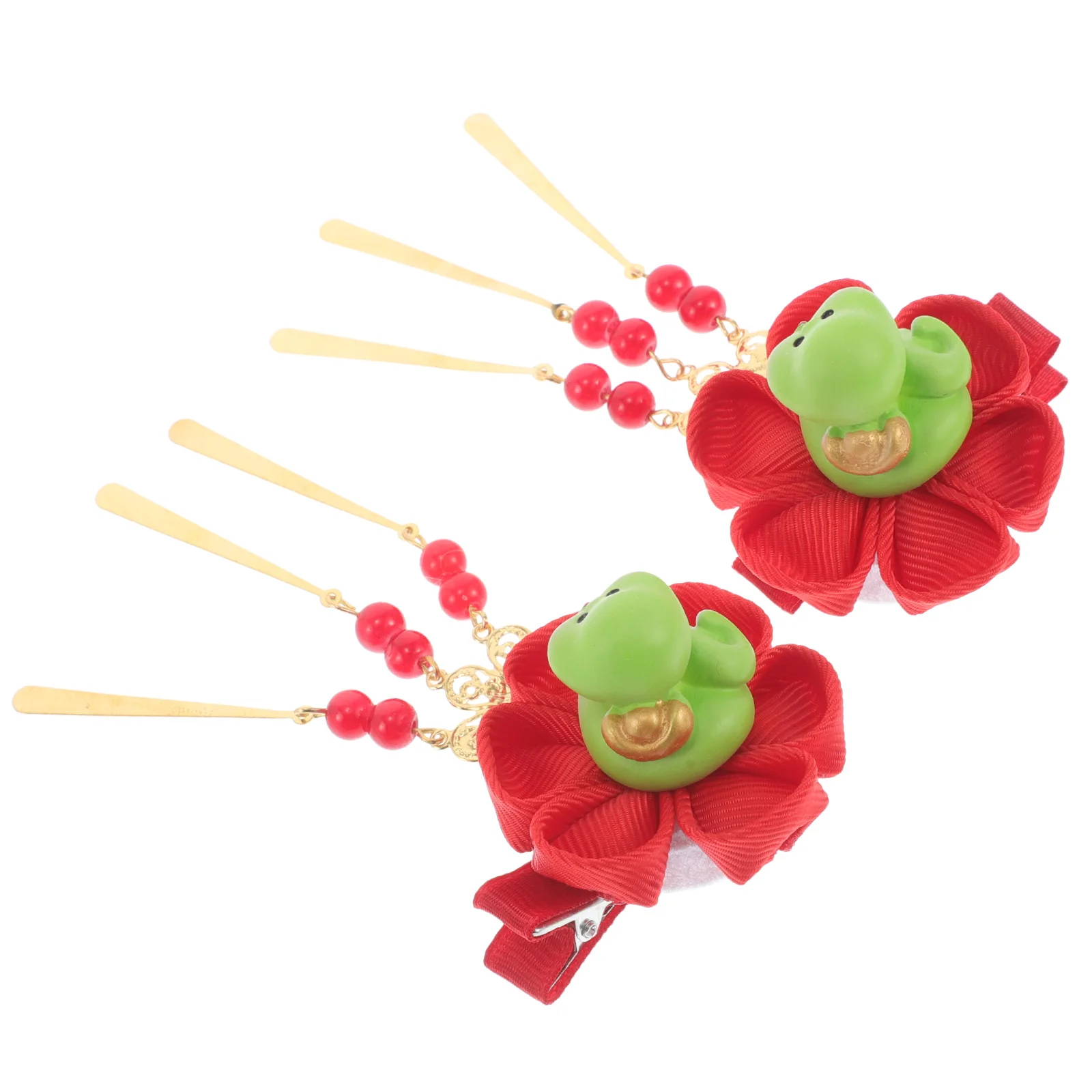 

New Year Girls Snake Design Clips Birthday Chinese Accessories Safe Stylish Hair Clips for Stylish Hair Accessories Children