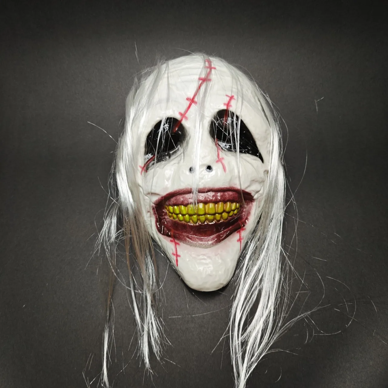 Topeng Badut Horor Halloween dengan Bahan Akrilik, Aksesoris Kostum Trendi untuk Pesta Cosplay Seram di Halloween