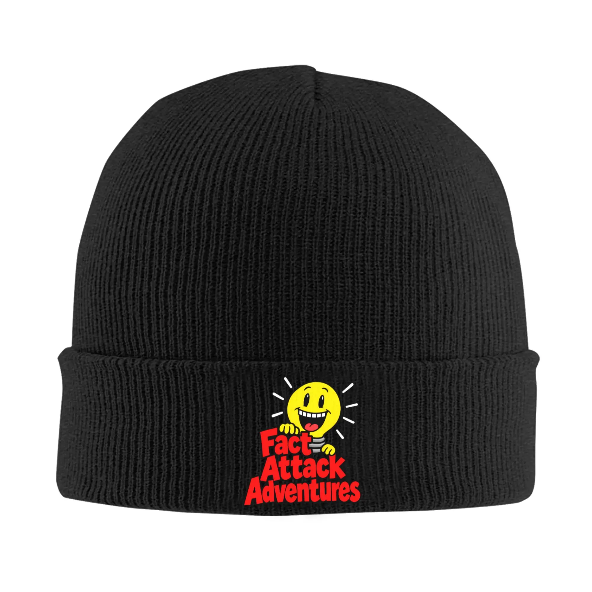 Fact Attack Adventures Lighty Knitted Hat for Women Men Beanie Winter Hats Acrylic  Hip Hop Cap