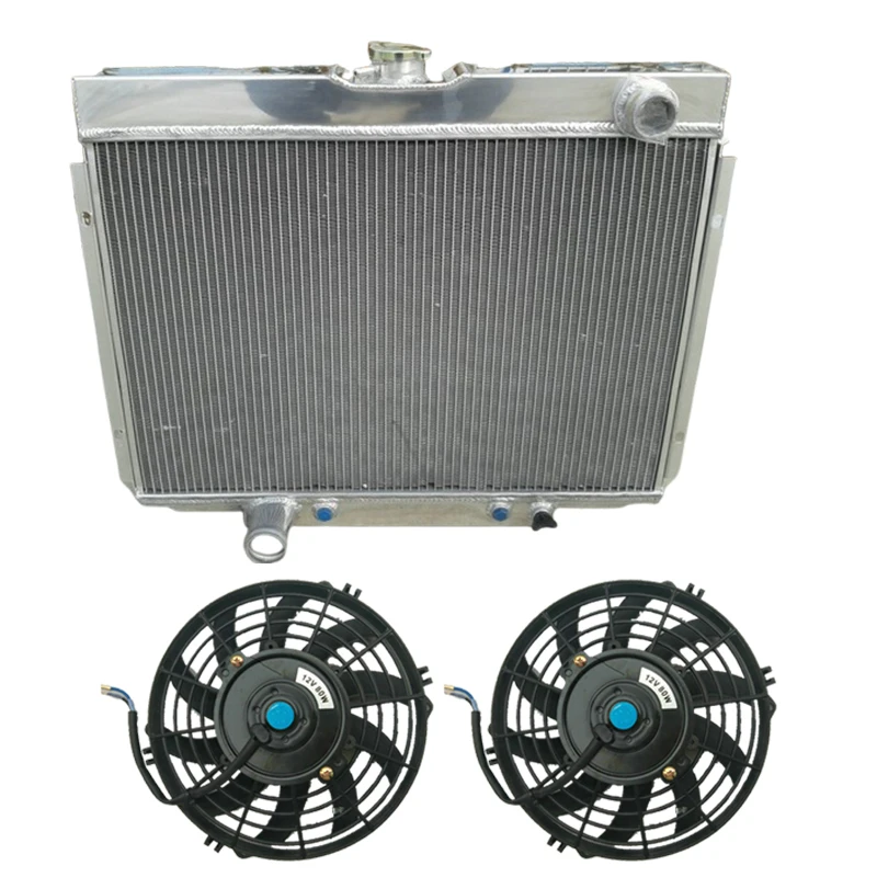 For Ford Mustang / Mercury Cougar/XR7/Torino 1967-1970 1968 1969 Aluminum Radiator + Fans