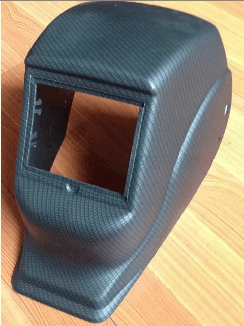 Factory Supplied Custom Made Heat Resistance Unique Pancake Black Carbon Fiber Welding Hood Helmet