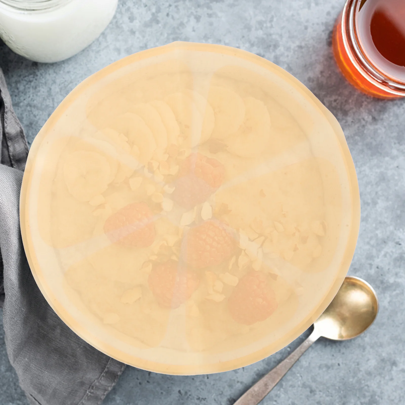 

Stretchable Silicone Lid Set 5 Pieces All Bowls Airtight for Food Storage Travel Eco Friendly Heat