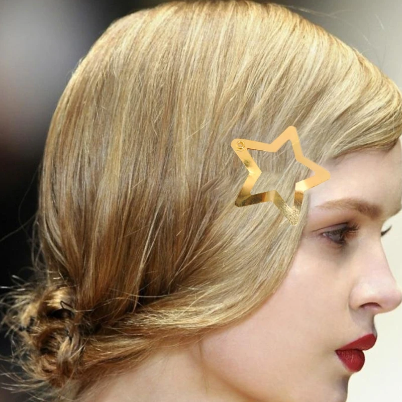 

5/10/20/30/40/50PCS Star Hairpin Portable Alloy Hair Clip for Ponytail Bangs Hairpins for Teenagers Children