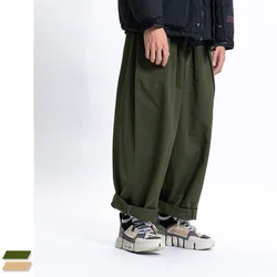 Mens Pants Spring New Casual Japanese Loose Wide-leg Pants Solid Color Cargo Pants for Men and Women Streetwear Ropa De Hombre
