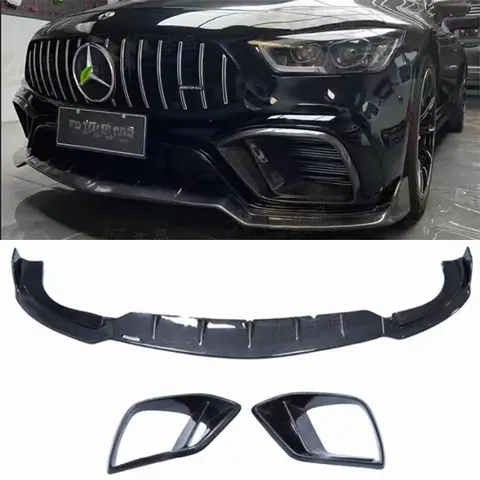 메르세데스 벤츠 AMG GT63 2019 2020 2021 2022 2023 2024 ReaI 탄소 섬유 앞 범퍼 립 Draughty Spot Spoiler Kit