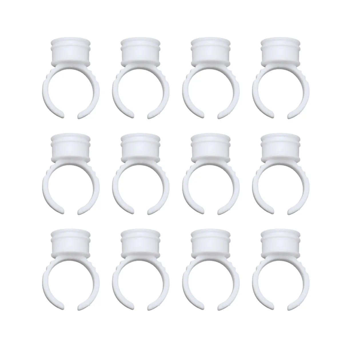 500Pcs Ink Ring Cup Professional Disposable Pigment Container for Semi- Eyelash Extension Tool Ring Holder