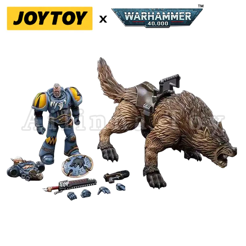 Figura de ação Joytoy Space Wolves, Cavalaria Thunderwolf Bjane Coleção Anime, Modelo militar, 1:18