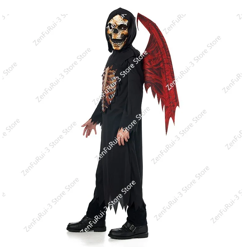 Halloween Children's Stage Costume Horror Demon Red Devil Ghost Vampire Zombie Cosplay Boy Suit