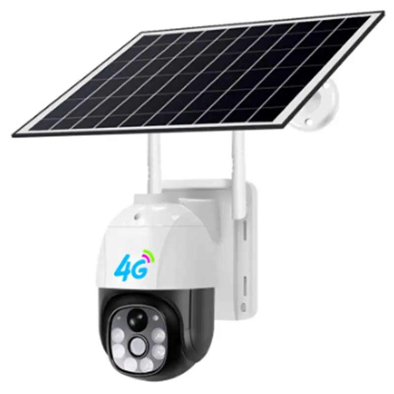 BTLIFE-1 Piece Solar Security Camera Wireless Outdoor System 2Mp Battery Powered White ABS For Home Security, Panoramic PTZ