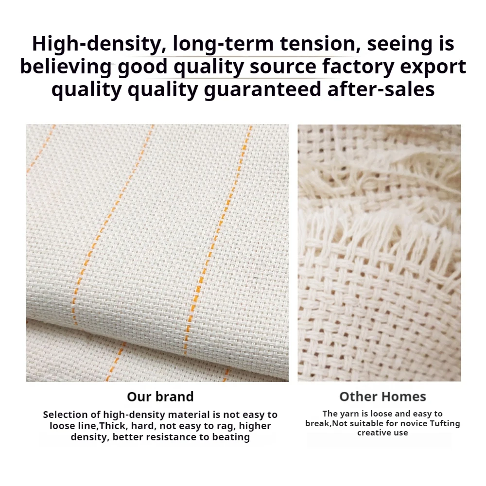 Premium Primary Tufting Cloth with Marked Lines, Monk Cloth for Rug-Punch, DIY Punch Needle Carpet Making Supplies view 2