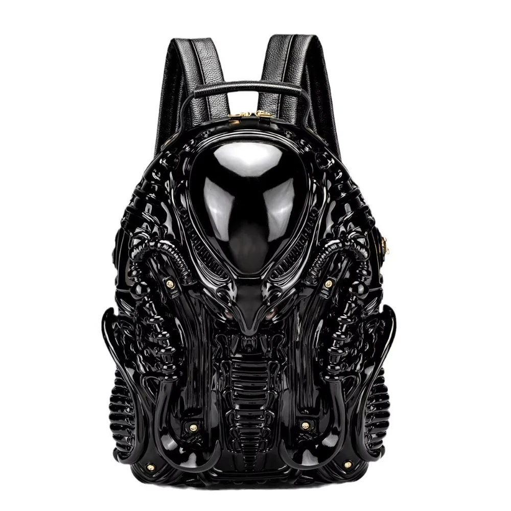 Cross Border Y2K Fashionable Unique Shaped Backpack, Personalized Iron Blood Warrior Street Punk Style Unisex Backpack