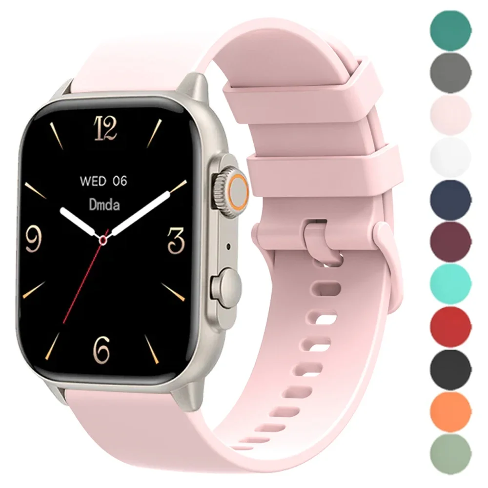 Correa de reloj de 20mm y 22mm para COLMI P71 Band M42/C81 C60 C61/I31/P68 P73/P28 Plus, pulsera de silicona, accesorios para reloj inteligente