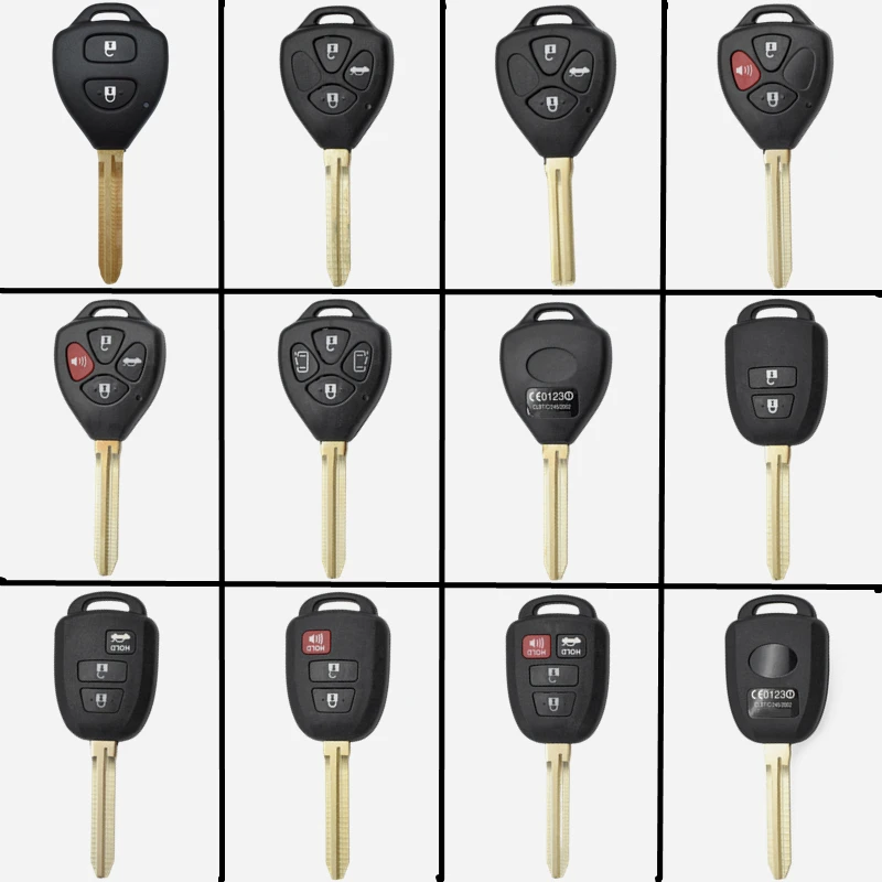 

OEM 10 шт. 2/3/4 кнопки сменный чехол для ключа с дистанционным управлением для Toyota Camry Corolla RAV4 Avensis Matrix Avalon Tundra Pruis