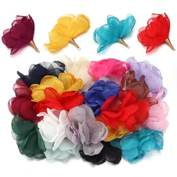 10pcs/lot 5mm Colorful Flower Chiffon Pendant Fashion Earrings Pendant Jewelry Making DIY Women Earrings Handmade Accessories