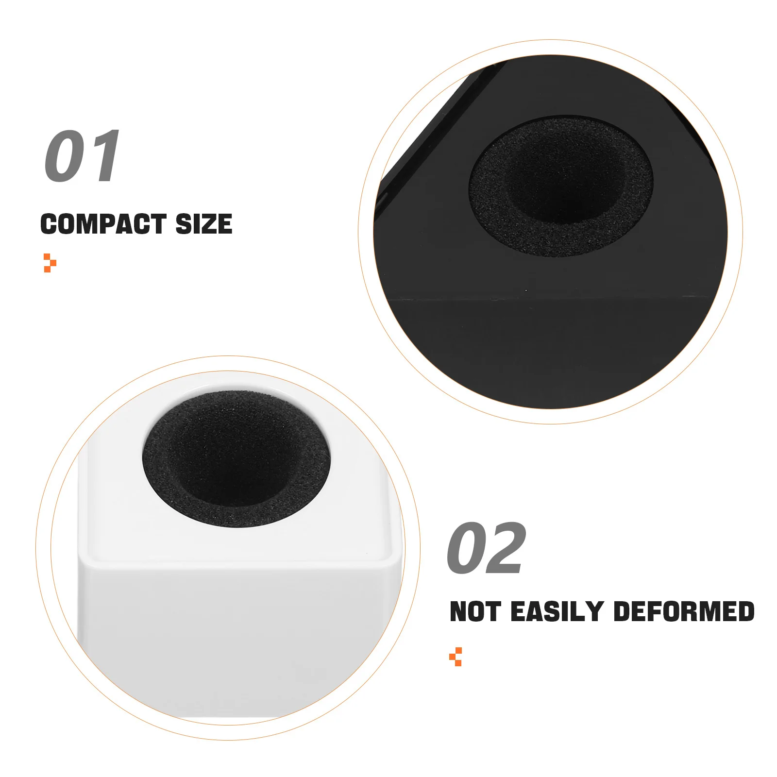 2 قطعة ABS المحمولة حقن صب هيئة التصنيع العسكري شعار محطة العلم للمقابلات المهنية أبيض وأسود هيئة التصنيع العسكري شعار العلم