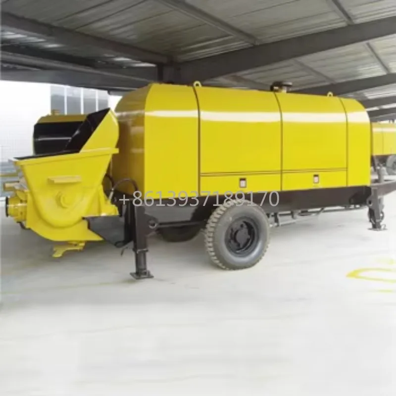 Multifunctional Tunisia Mobile Mini Concrete Pump Small Cement Mortar Pump Small Trailer Portable Concrete Pump Pumps Concrete