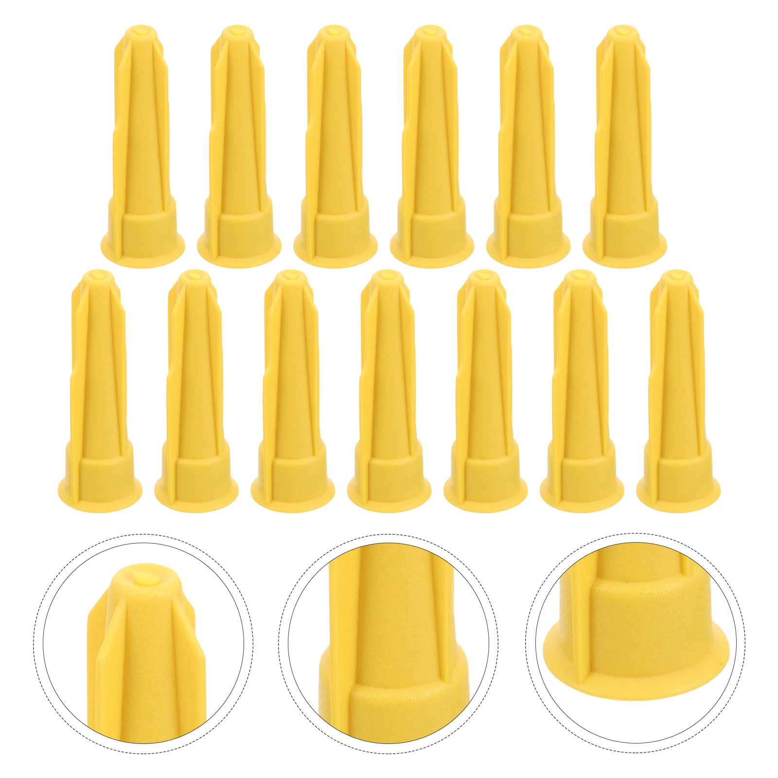 24 Pcs Caulk Door and Window Caulking Saver Sealing Caps Yellow Plastic