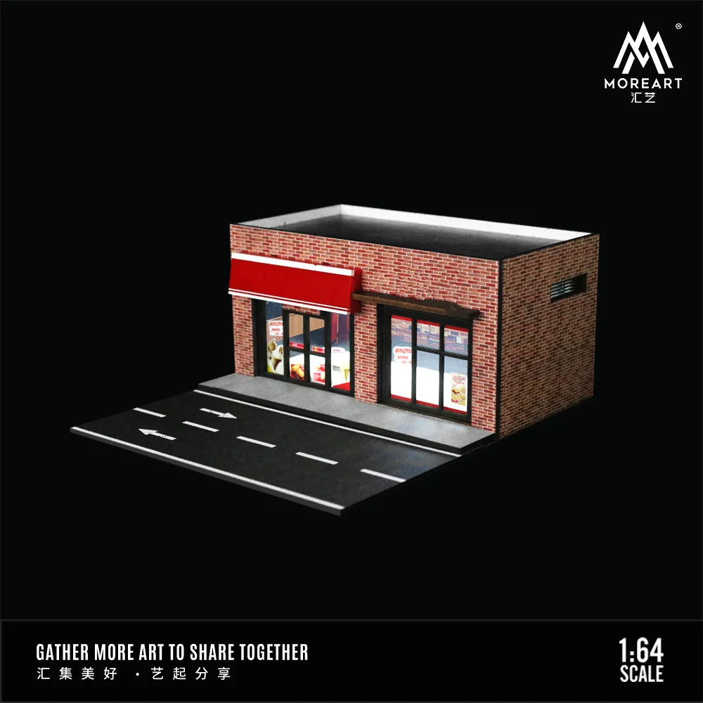 TimeMicro&MoreArt 1/64 CATERING STORES Ausstellungsraum mit LED-Beleuchtung, Diorama-Thema, Auto, Ausstellungsraum, Lichtversion, Montage, Lagerung