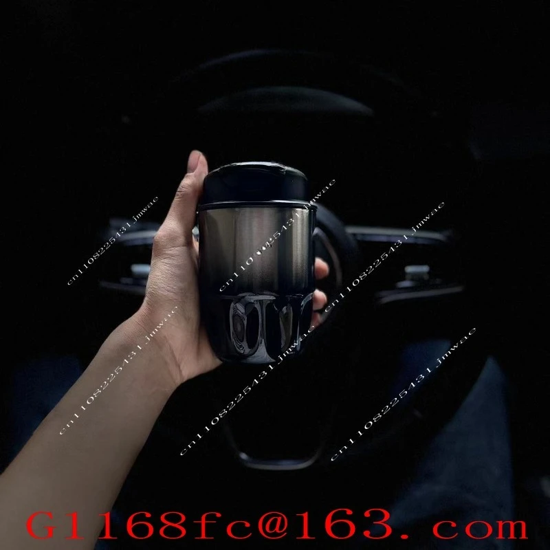 Free shipping Black Metal Gradual Change Coffee Cup Appearance Fashion Convenient Insulation Cold Special Simple
