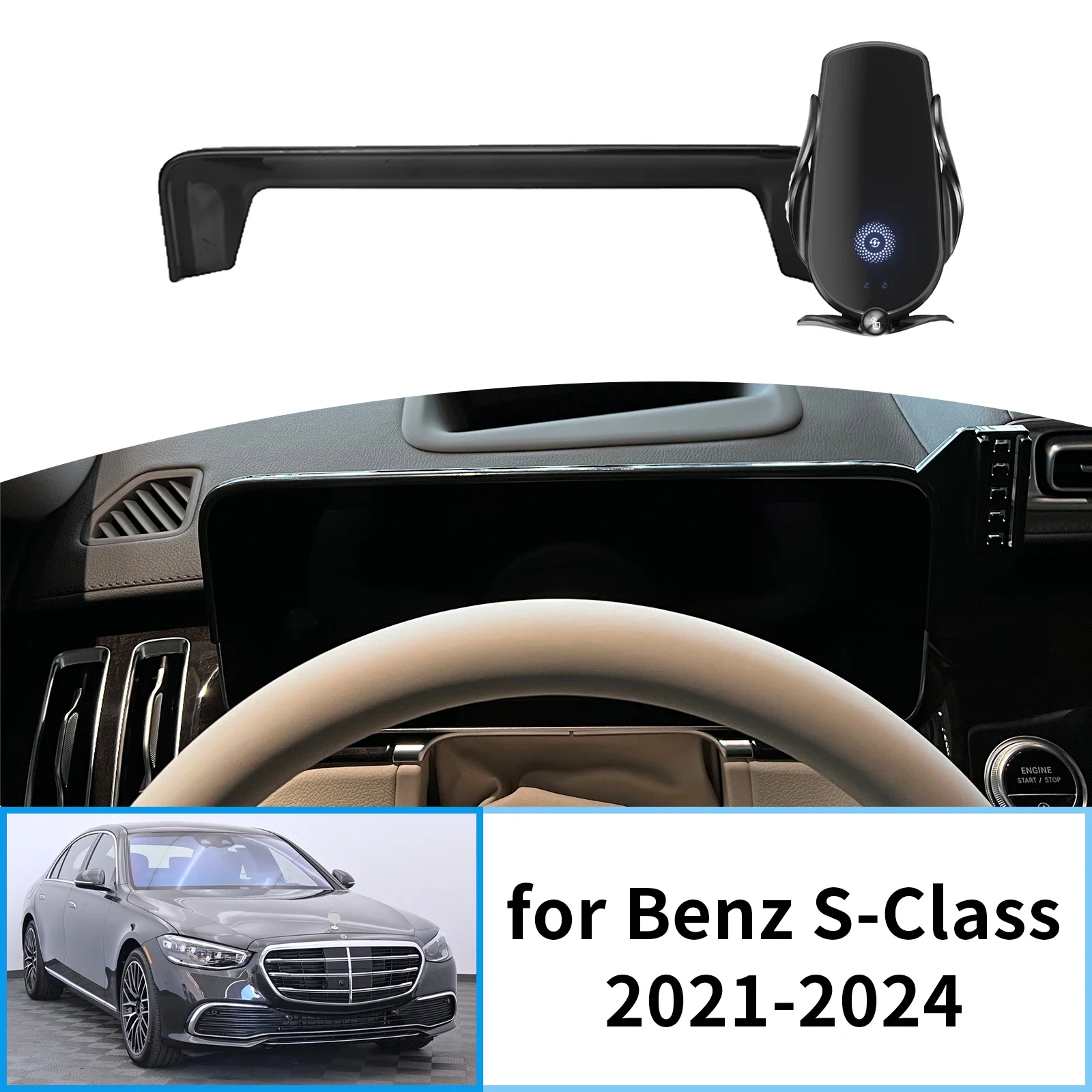 

Car Phone Holder for Benz S-Class 2021-2024 S CLASS W223 Screen Navigation GPS Bracket Accessories Base