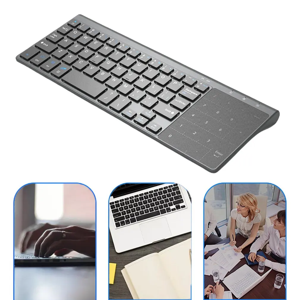 

2.4Ghz Wireless Mini Keyboard With Number Touchpad Portable Thin Numeric Keypad For Tablet Desktop Laptop PC Dropshipping