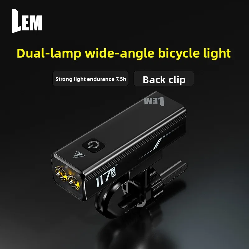 High-Lumen Bike Light, USB Rechargeable Bicycle Headlight with Rainproof Design for Night Cycling
