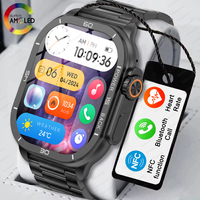 2024 NFC Smart Watch Bluetooth Call AMOLED HD Screen Blood Oxygen Heart Rate Sport Clock Men Women Smartwatch For Huawei Xiaomi