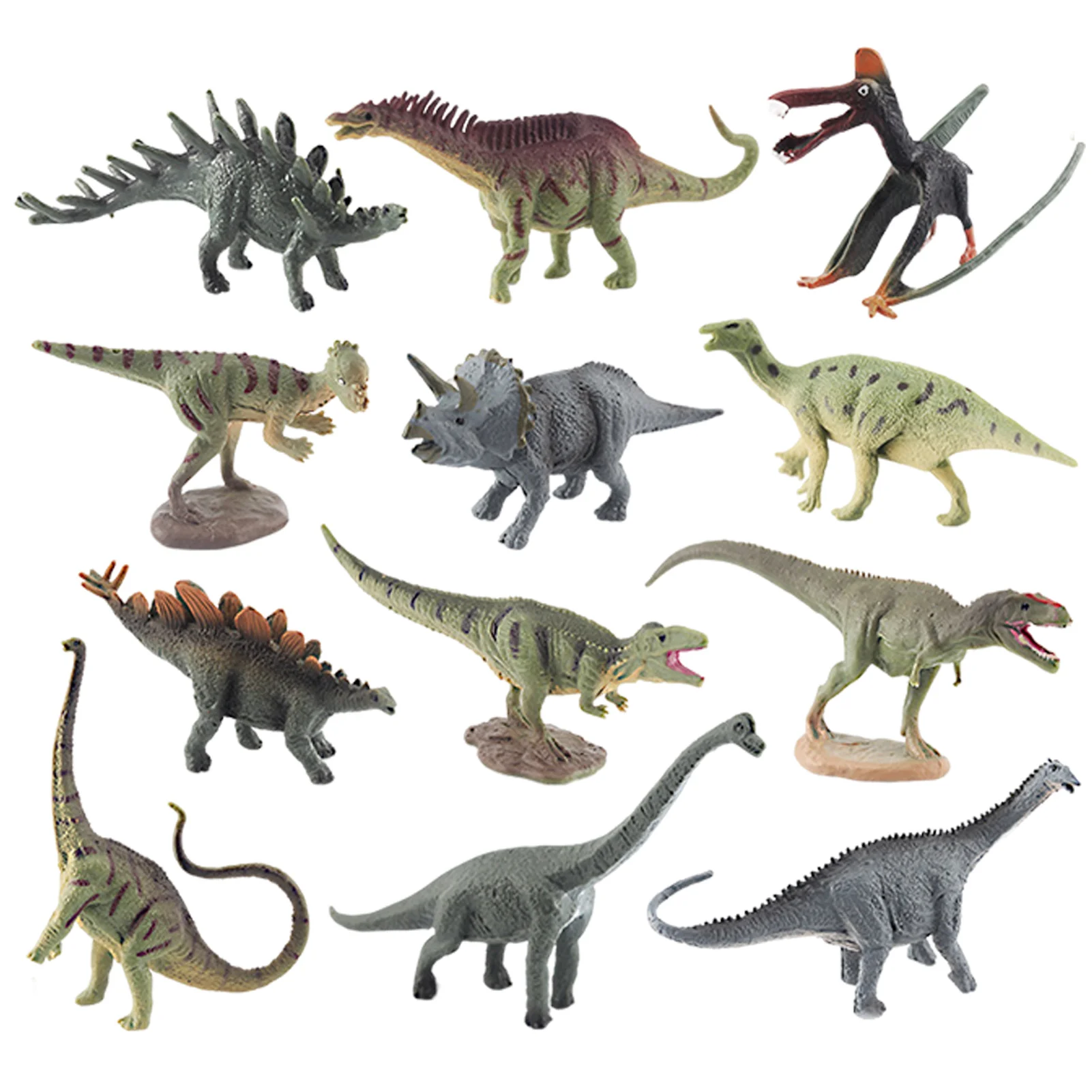 Mini Dinosaur Toys Model 12pcs Children's Educational Toys Cute Simulation Animal Small Figures For Boy Gift For Kids Toys