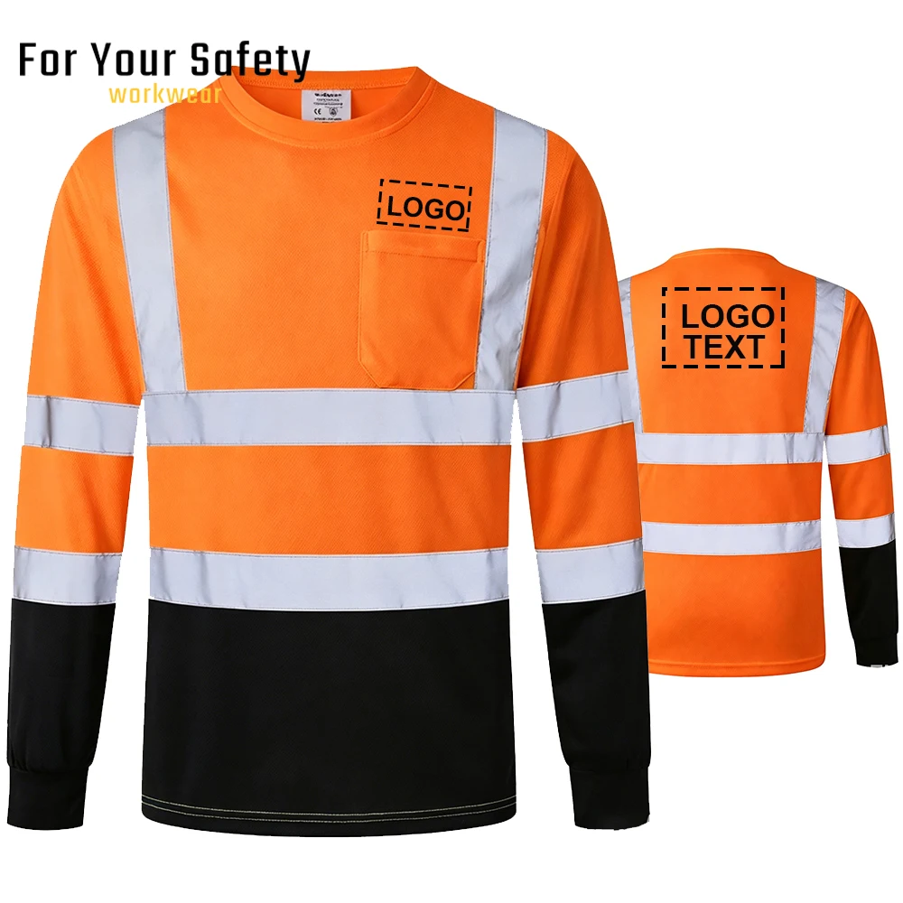 Logo Customized Clothes Long Sleeve Shirts for Man Summer Quick Dry Construction Working Shirts Customized T Shirt