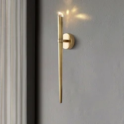 modern minimalist RH aquitaine torch wall lamp living room corridor background wall staircase bedroom bedside brass wall lamp
