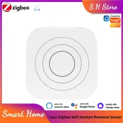 Tuya Zigbee/WiFi Human Presence Sensor 24G Millimeter Wave Motion Sensor Dynamic Static Detection Remote Control Scene Linkage