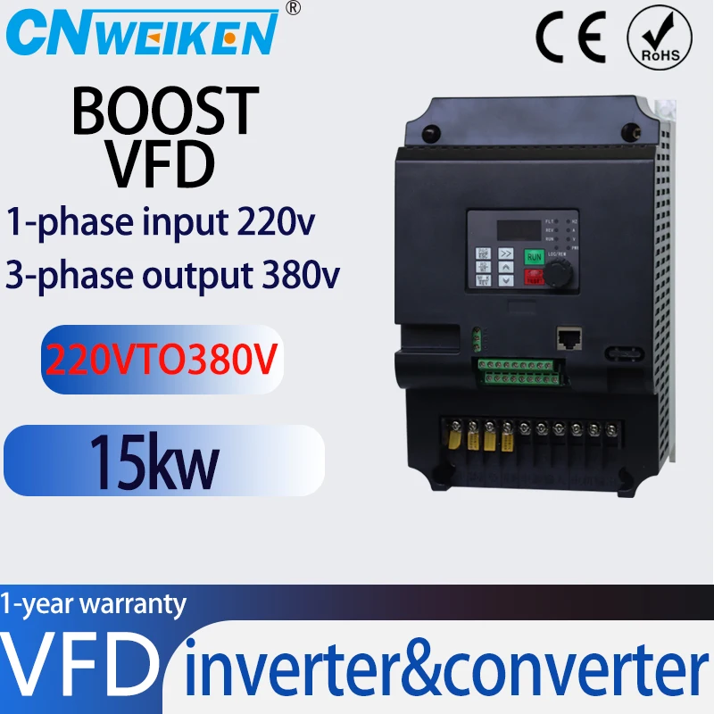 220V to 380v 30KW Three phase VFD frequency inverter drives for motor Speed Control 50/60HZ AC Frequency Converter For AC Motor