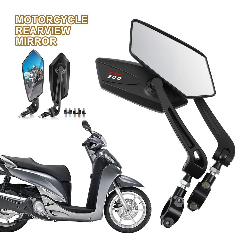 1 Paio Modificato 360 °   Specchietti retrovisori laterali pieghevoli per moto Honda SH300 SH 300 SH300I SH 300I Rebel 250 Rebel500