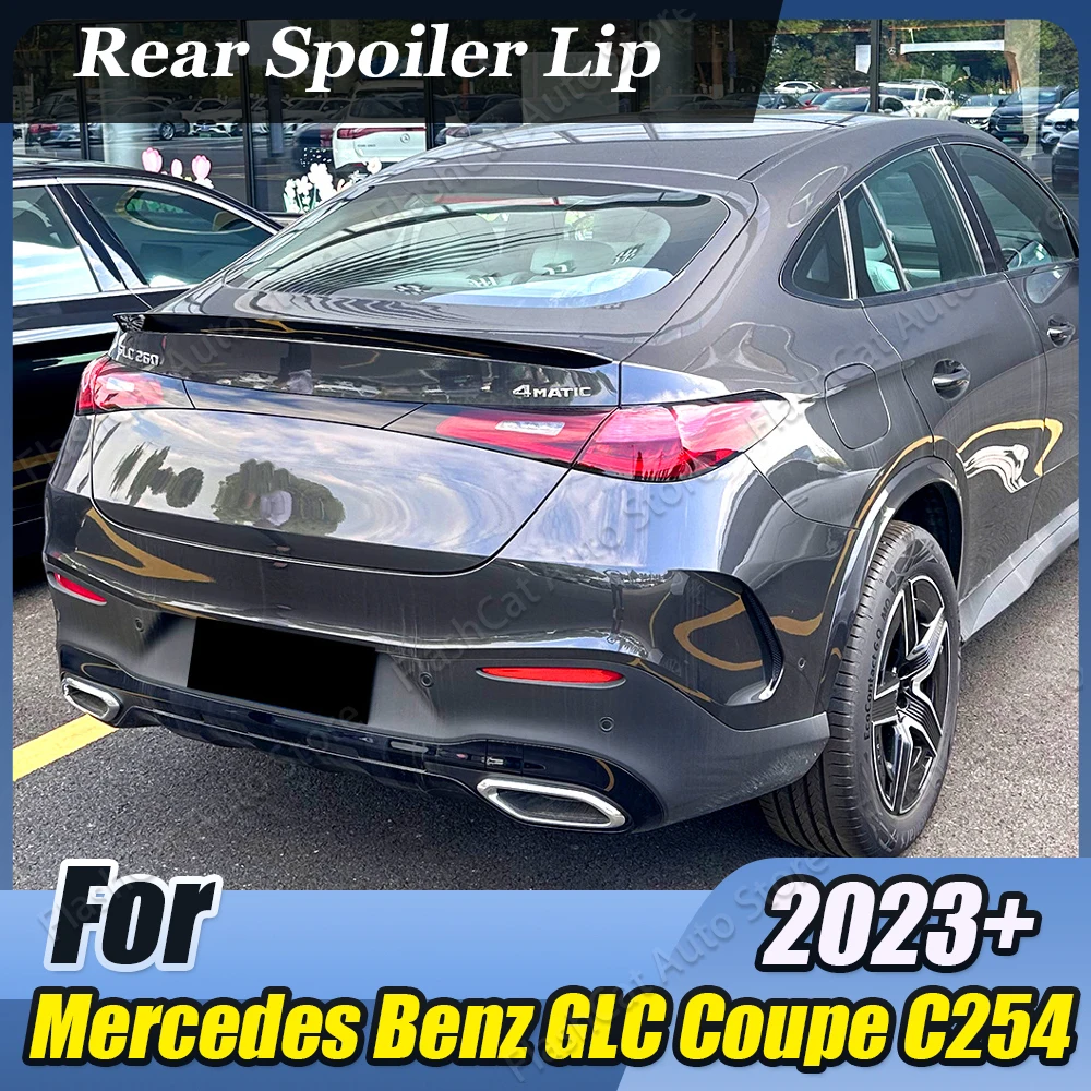 C254 Car Rear Roof Spoiler ABS Trim Trunk Tail Wing Spoiler Body Kit For Mercedes Benz GLC Coupe GLC300 400 AMG 2023 2024