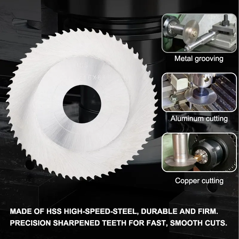 CMCP Slitting & Slotting Saw Blade HSS Circular Saw Blade Milling Cutter for Slitting Saw Metal Cutting Tool 40-125mm