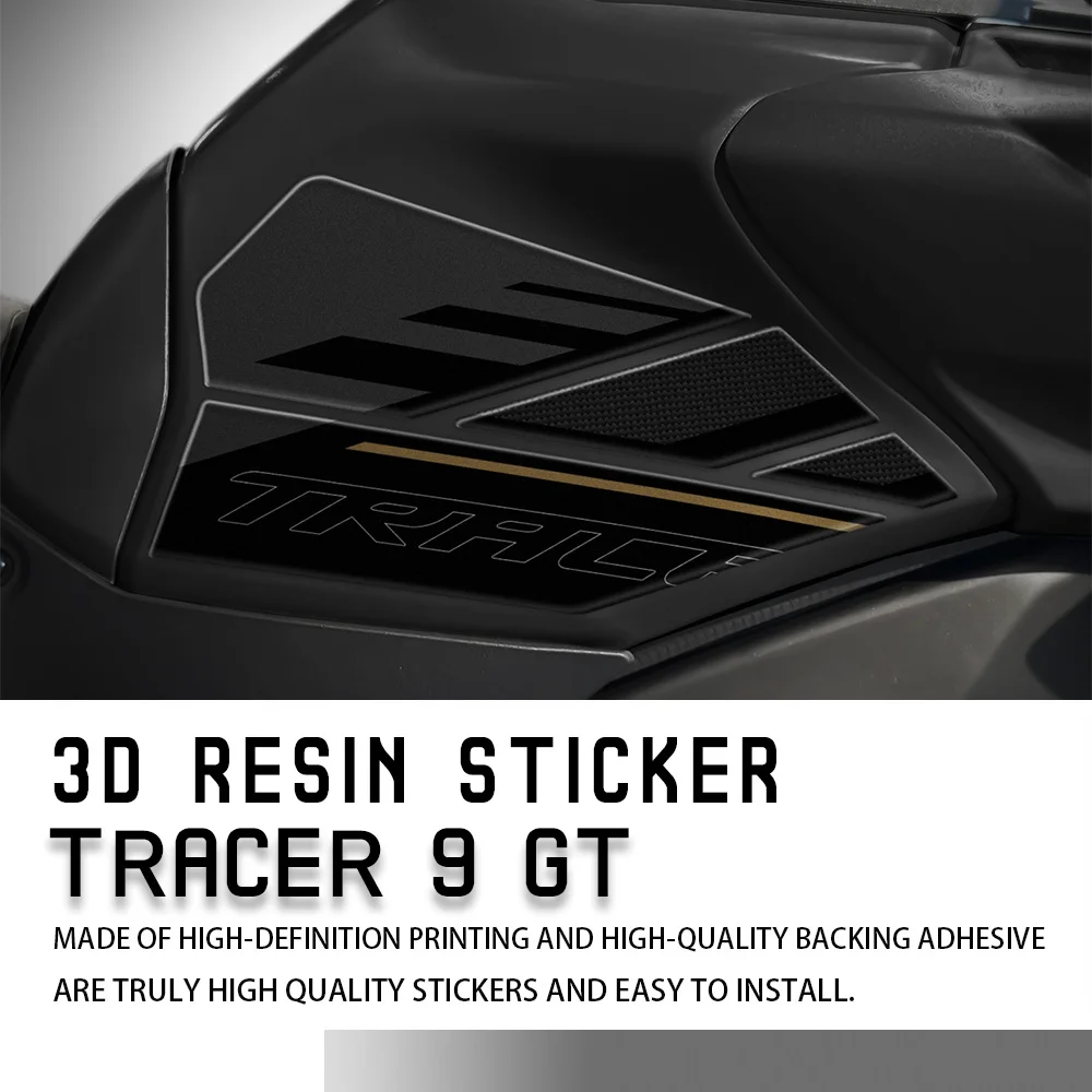 

For Tracer 9 GT 2025 Tank Pad 9GT Accessories Motorcycle Fuel Tank Traction Pad Protector 3D Resin Sticker