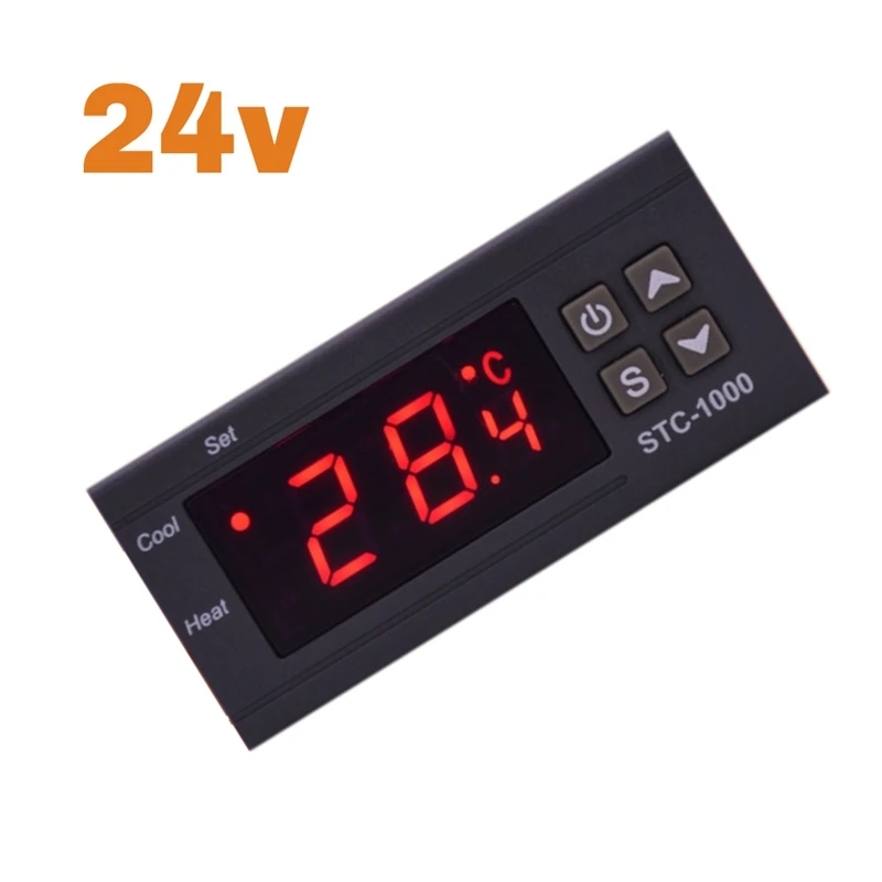 デジタルLEDインキュベーター用サーモスタット,温度コントローラー,冷暖房リレー,12v,24v,12v,stc 1000
