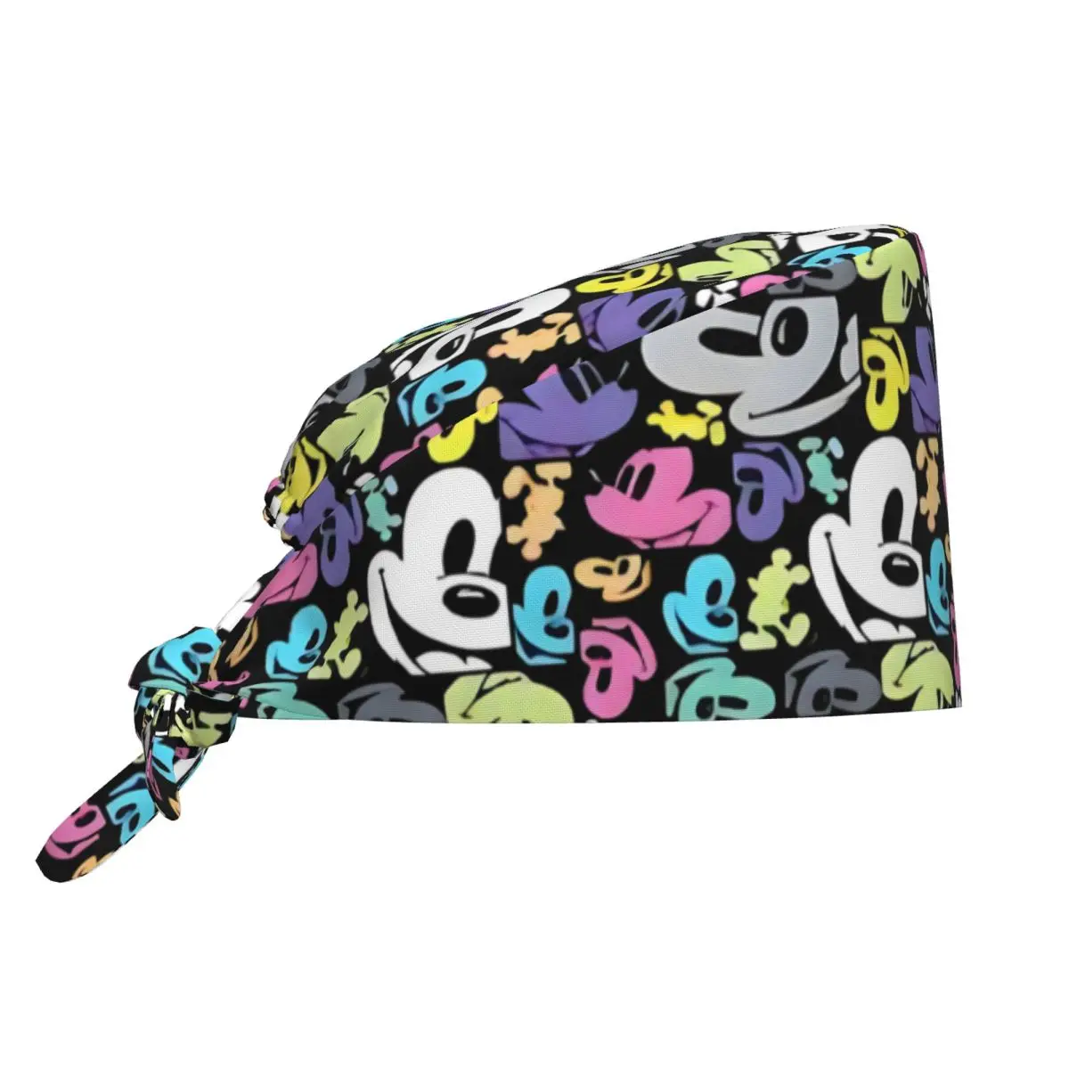 Custom Graffiti M-micked M-Mouse Cleaning Working Cap Comfortable Unisex Anime Scrub Cap Surgicals Hat Nurse Scrubs Hat Nurse