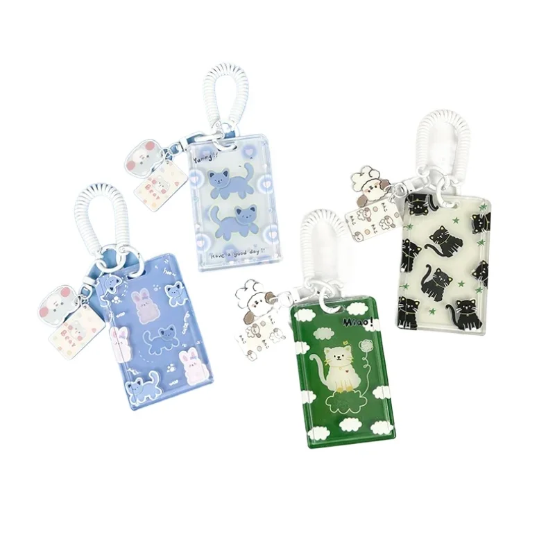 Transparent 3 Inch Kpop Photocard Holder Photo Card Holder Protective Cover Bag Pendant School Stationery