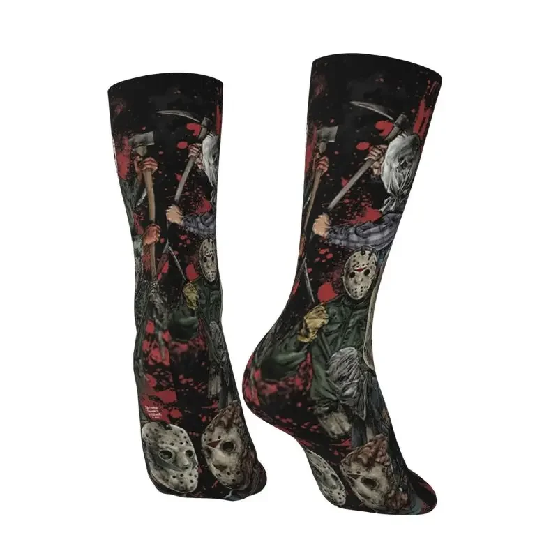 Chaussettes provoqué unisexes Mask Killer pour hommes et femmes, film d'horreur, équipage, nouveauté, printemps, été, automne, hiver, Y2K