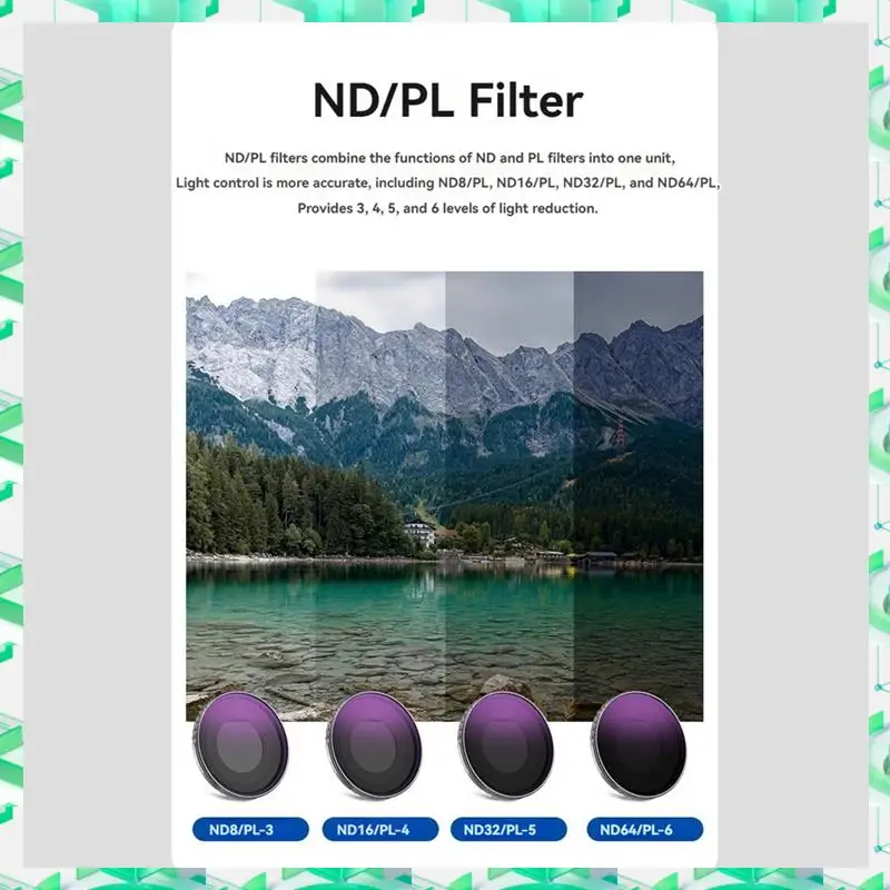 3C Electron ND Filter Set For DJI Osmo Action 4 ND8/PL ND16/PL ND32/PL ND64/PL Filters Kit Action Camera Accessories,ND Filter S