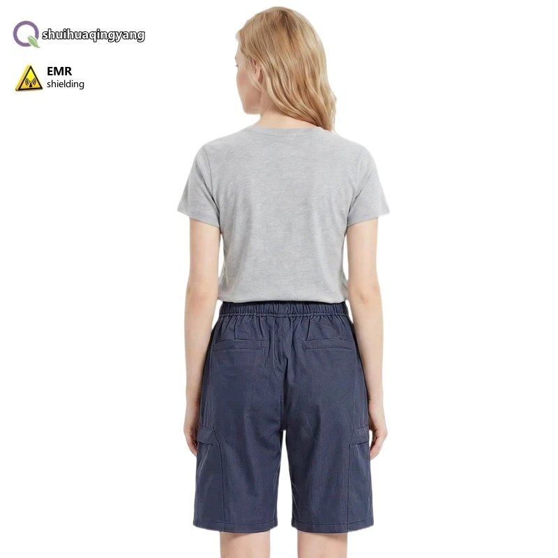 Electromagnetic Radiation Protection Metal Fiber Shorts New energy vehicle EMF shielding daily casual men/women wearing Shorts