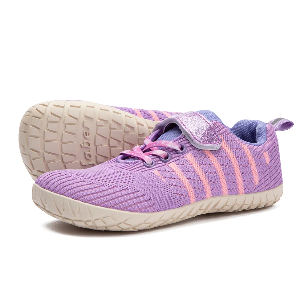 ZZFABER-zapatos descalzos de malla Flexible para niños y niñas, zapatillas informales suaves con punta ancha, calzado deportivo para correr