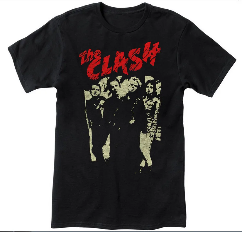 

New The Clash Punk Black Cotton Black Unisex T Shirt