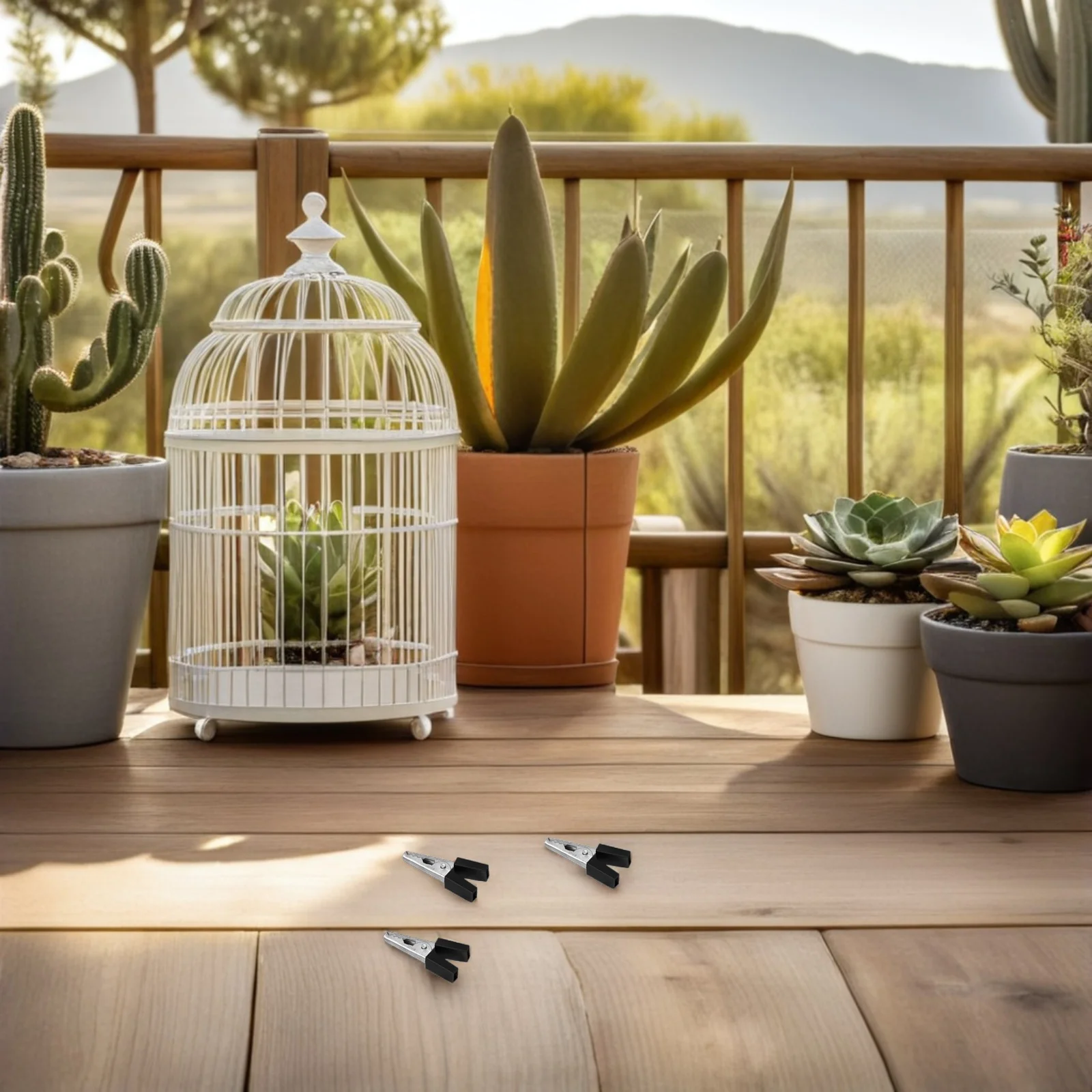 

50pcs Pet Door Lock Cage Clips Spring-Loaded For Parrot Budgie Anti-Escape Safety Clasp - Cage Accessories