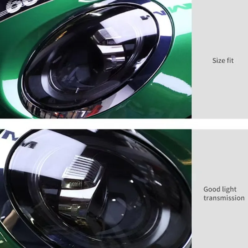 طبقة حماية لمصباح السيارة باللون الرمادي الخفيف من مادة TPU للمصباح الأمامي مع الهواء بدون هواء #4