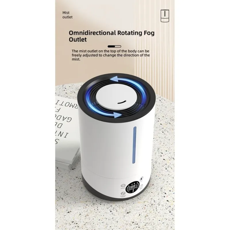 BBNV-Air Atomizing Humidifier For Bedroom Home, Large Capacity Silent Model Featuring Big Mist Output EU Plug Aroma Diffuser