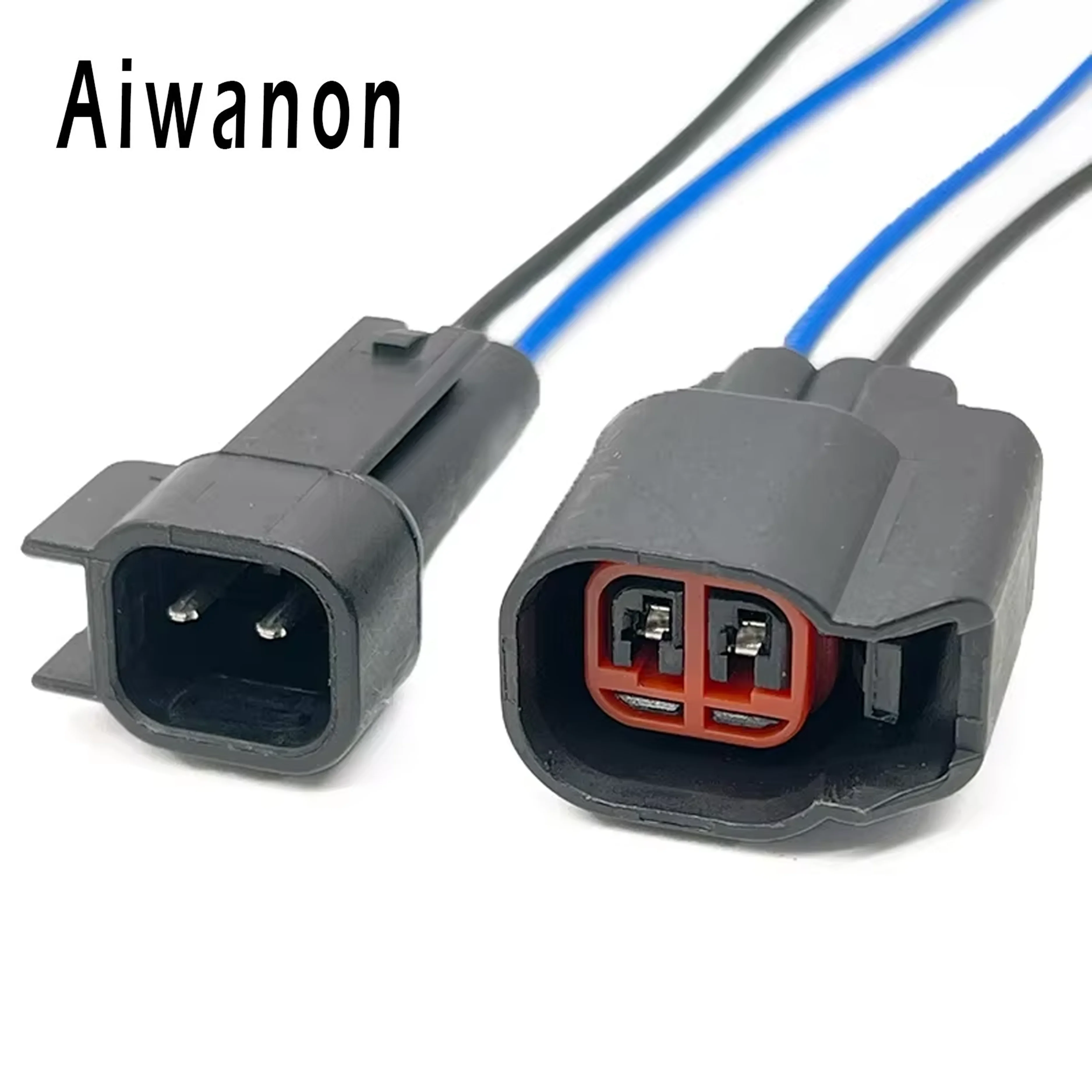 

1 Set 2 Pin Auto Fuel Injector Nozzle Plug Electrical Connector Wire Harness Methanol For Ford Chevrolet EV1 DJ7023C-1.5-21