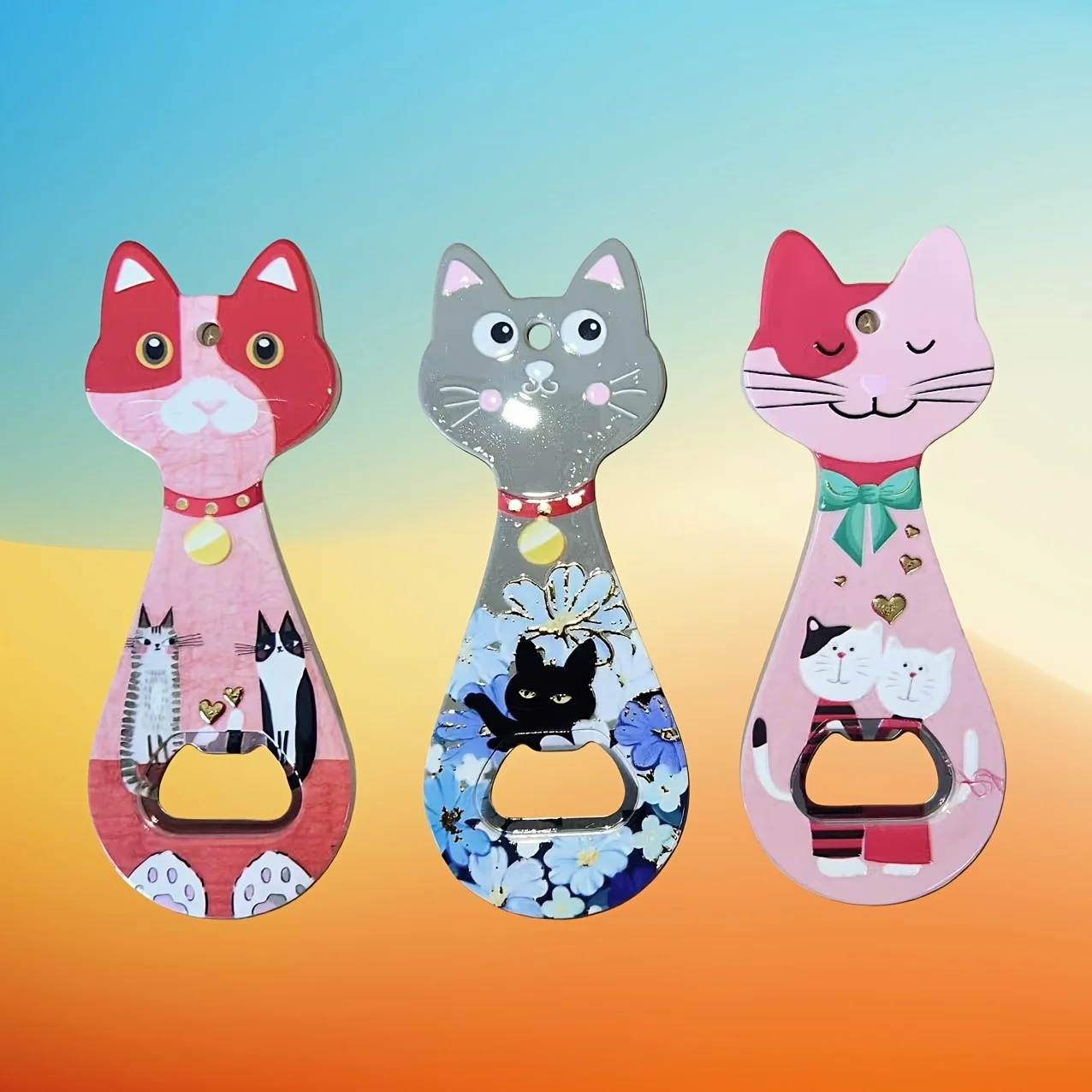 1Pc Cat Beer Bottle Opener Kitchen Living Room Refrigerator 